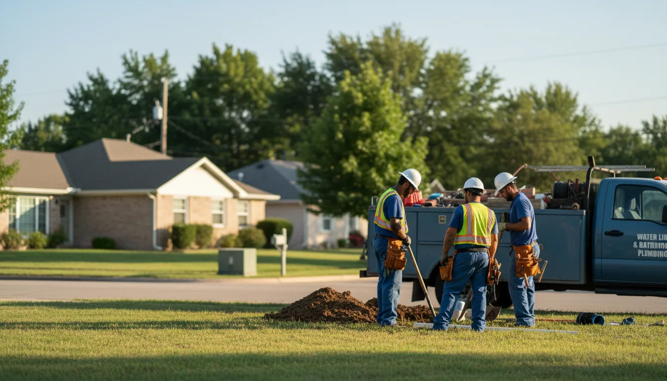 Residential water line and bathroom plumbing service in Bertram, TX
